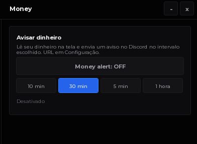 AstroHub avisos de dinheiro